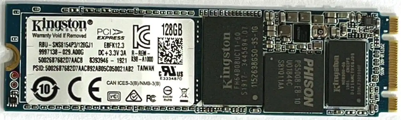 128GB 256GB Kingston PCIe Gen 3 NVME m.2 2280 internal SSD