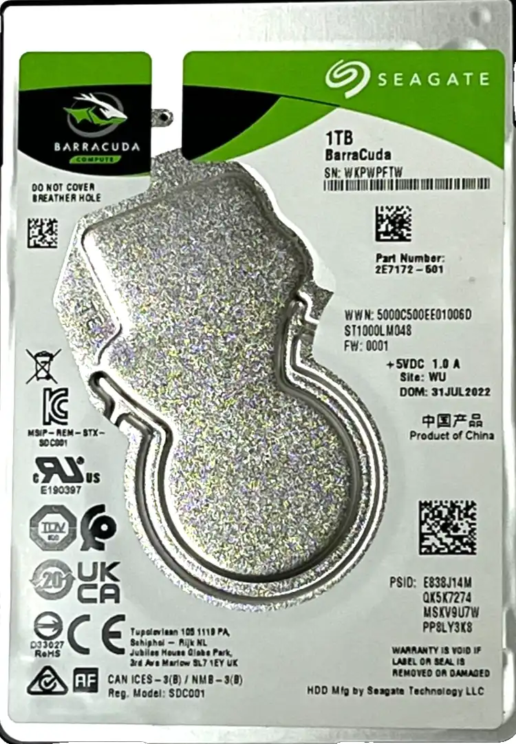 1Tb Seagate Barracuda ST1000LM048 2.5&quot; Laptop SATA 5400rpm 128Mb cache 7mm