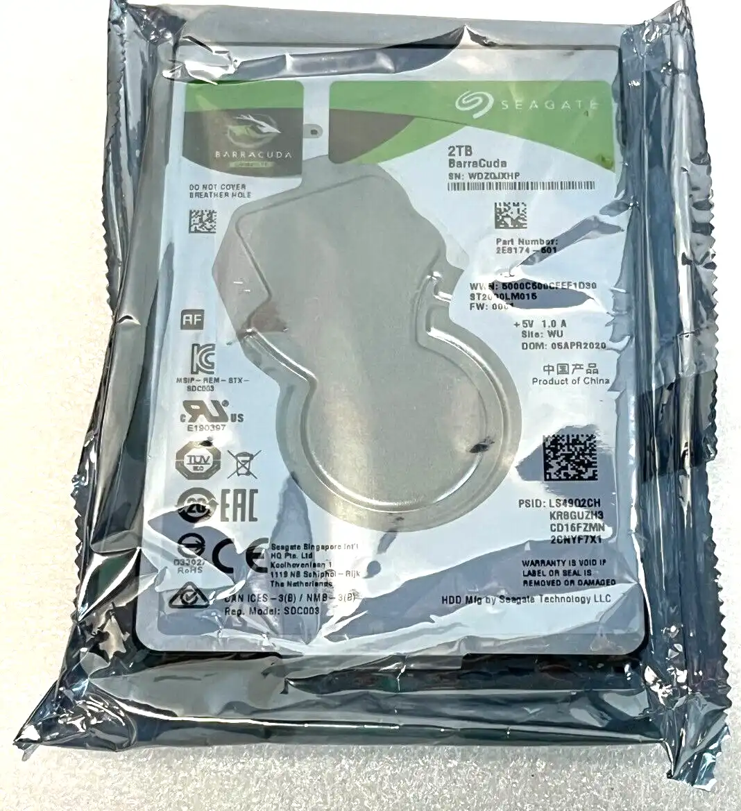 2TB Seagate ST2000LM015  2.5&quot; SATA 6Gb/s 5400rpm 128Mb cache 7mm hard drive