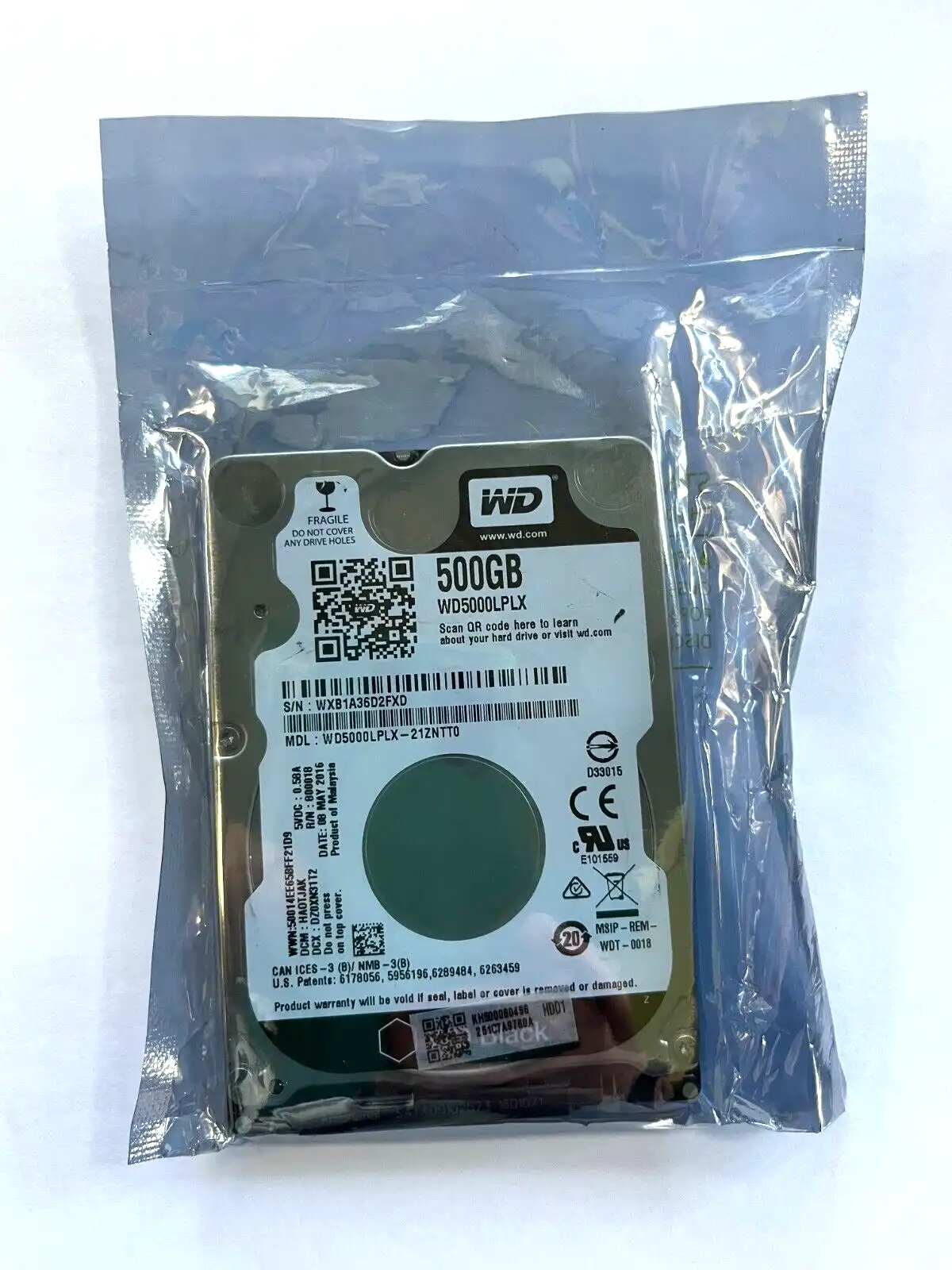 500Gb Western Digital   WD5000LPLX  SATA 6Gb/s 7mm 7200rpm 2.5&quot; Hard Drive
