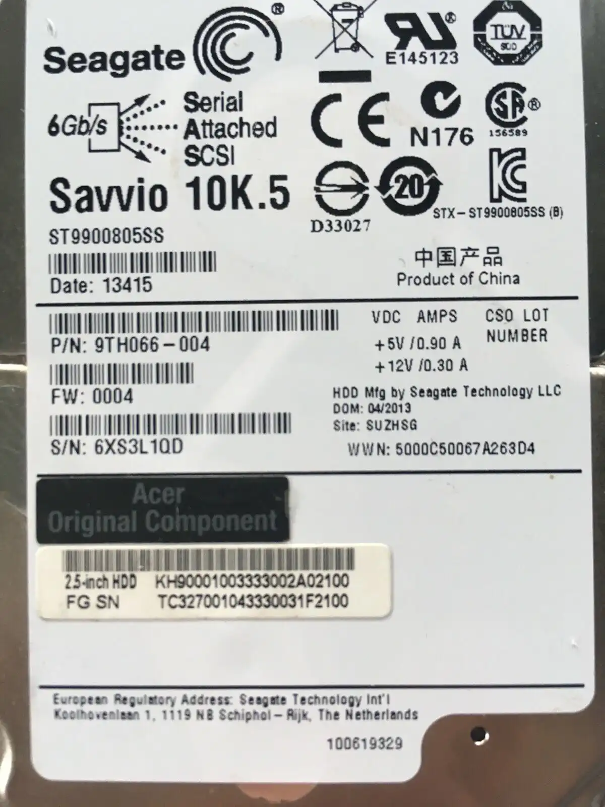900GB Seagate Savvio 10K.5 ST9900805SS 10000 RPM 2.5&quot; 6Gb/s 64Mb SAS hard drive