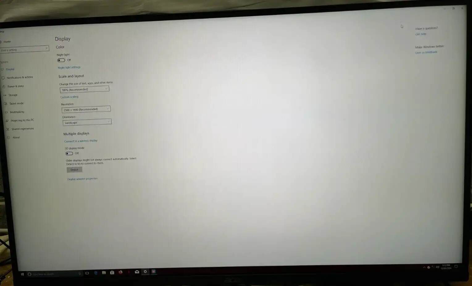 Acer 27&quot; Nitro WQHD Gaming Monitor XV275U P3 2560x1440 VA 170Hz AMD Free Sync