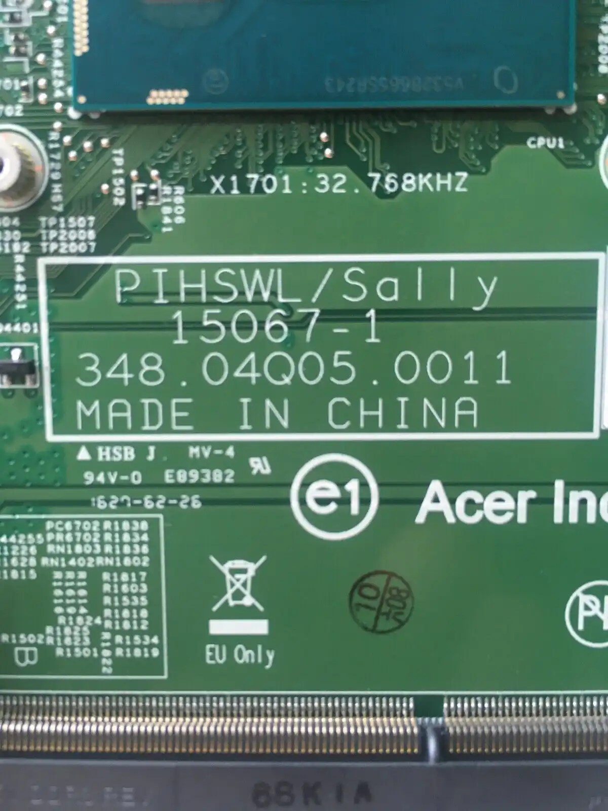 Acer All-in-one Chromebase CA24I CA24V motherboard DB.Z0E11.001