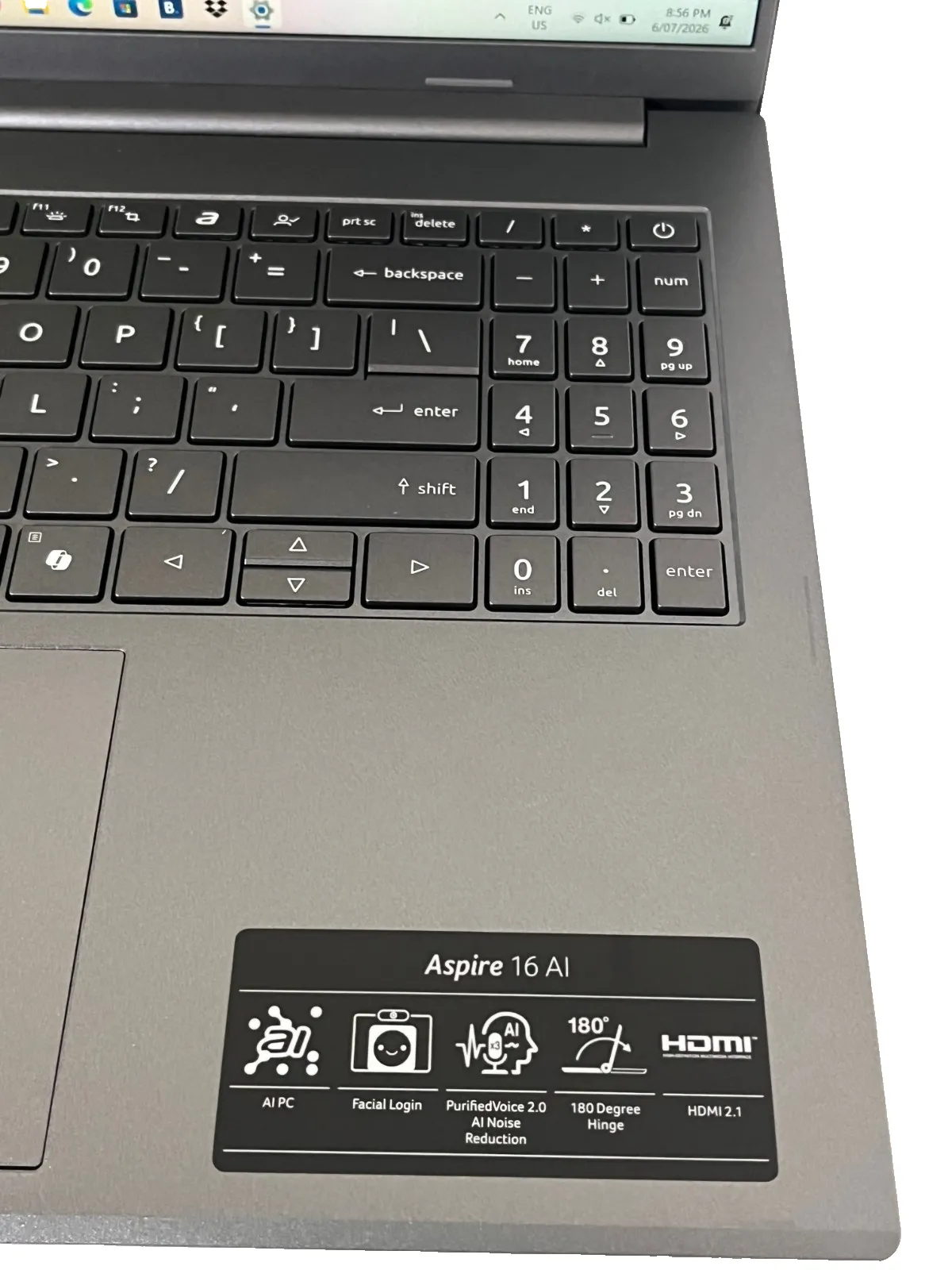Acer Aspire 16 A16-61M AMD Ryzen AI 5 340 CPU 16Gb RAM 1TB SSD 16" WUXGA