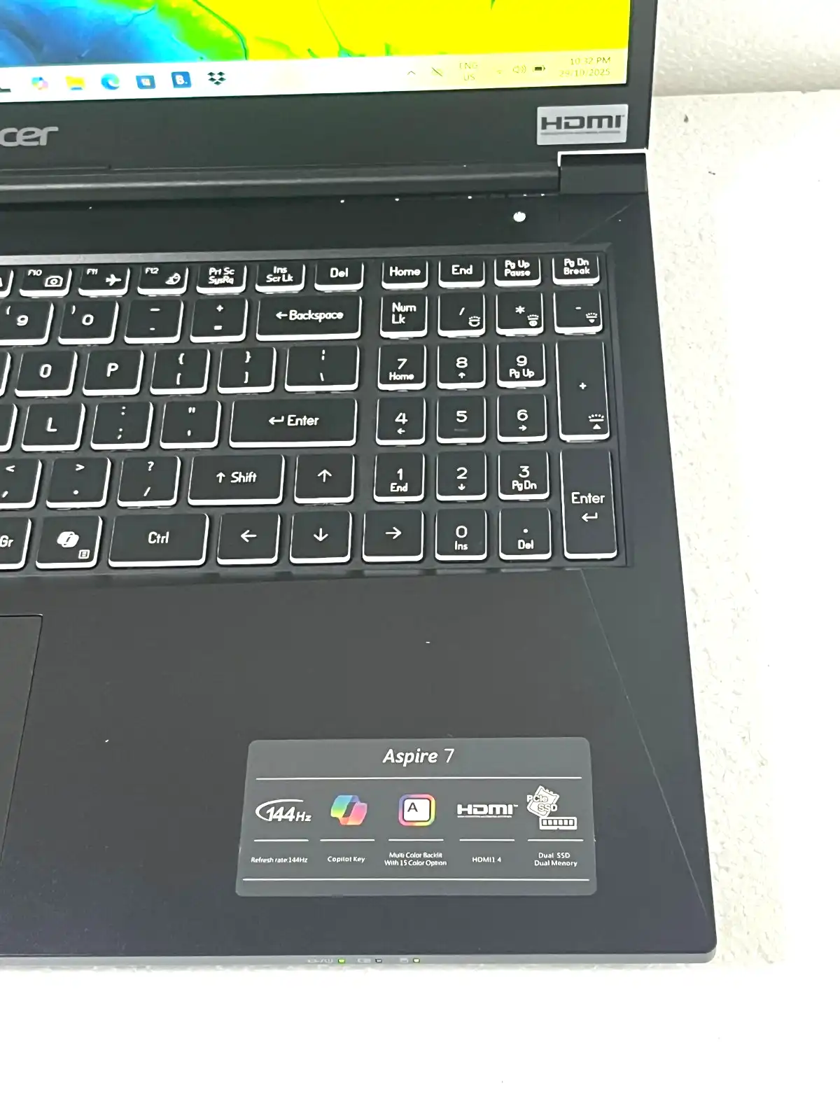 Acer Aspire 7 A715-59G Intel i7-12650 16Gb RAM 512GB SSD 6Gb RTX3050 15.6" 144Hz
