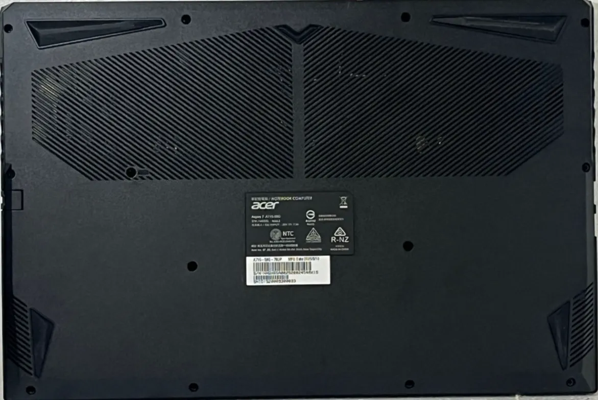 Acer Aspire 7 A715-59G Intel i7-12650 16Gb RAM 512GB SSD 6GB RTX3050 15.6 144Hz