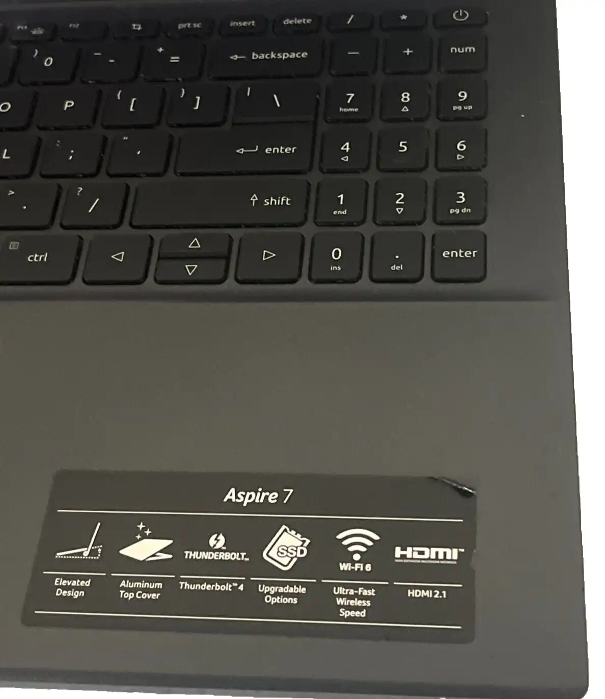 Acer Aspire 7 A715-76G Intel i5-12450 16Gb RAM 512GB SSD 4Gb GTX1650 15.6" FHD