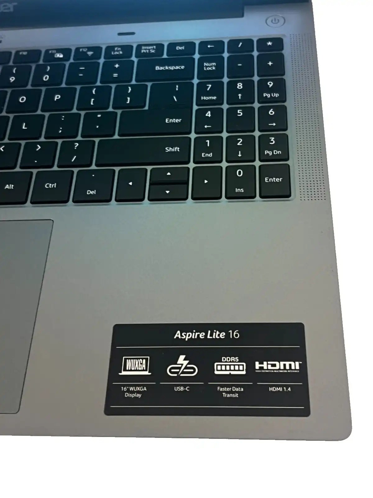 Acer Aspire Lite AL16-51P Intel i5-1235U CPU 16Gb RAM 512GB SSD 16" WUXGA IPS