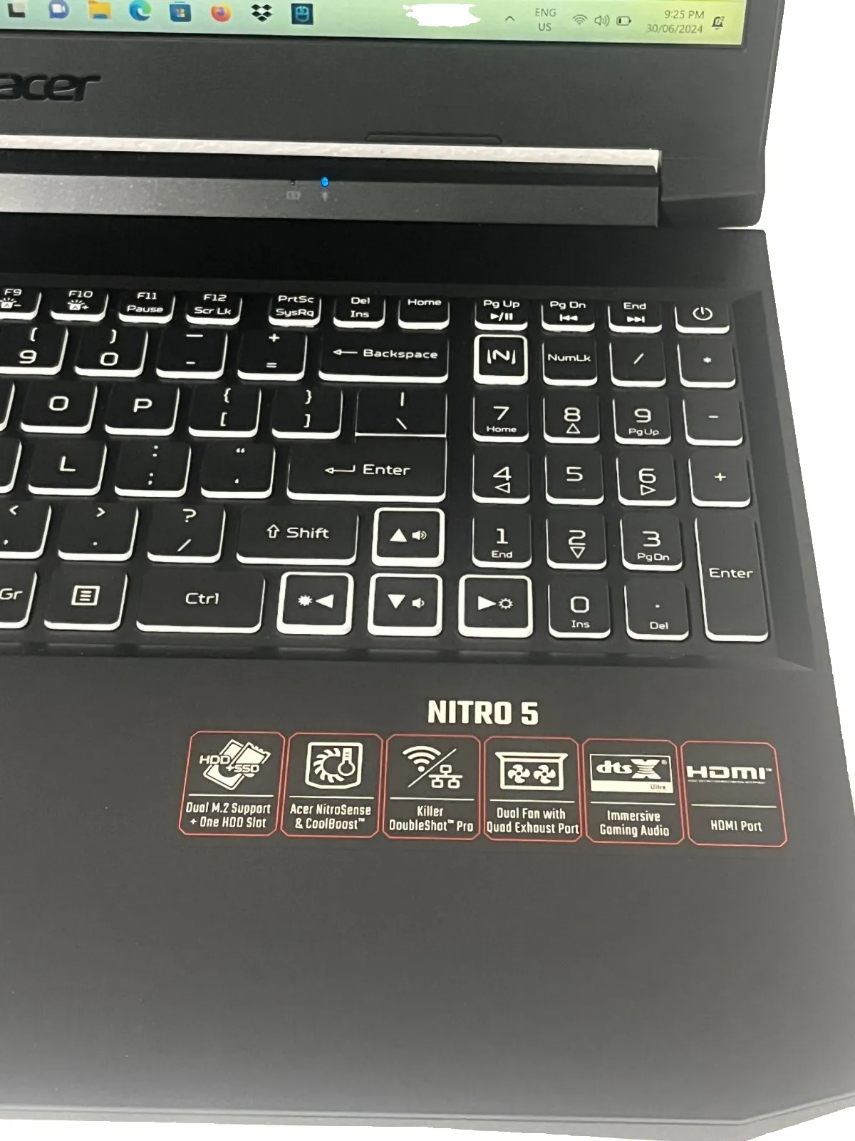 Acer Nitro 5 AN515-57 Intel i9-11900h 16Gb RAM 512GB SSD 6Gb RTX3060 15.6" FHD