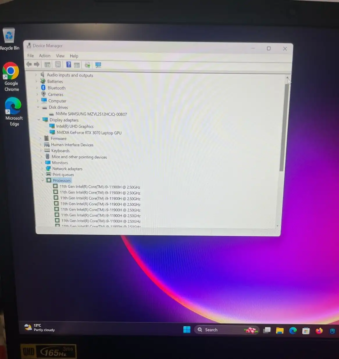 Acer Nitro 5 AN515-57 Intel i9-11900h 16Gb RAM 512GB SSD 8Gb RTX3070 15.6" QHD
