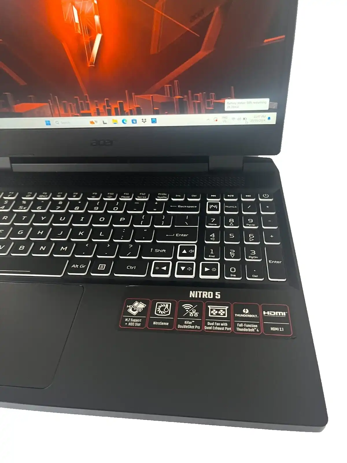 Acer Nitro 5 AN515-58 Intel i5-12500h 16Gb RAM 512GB SSD 4Gb RTX3050 15.6" FHD