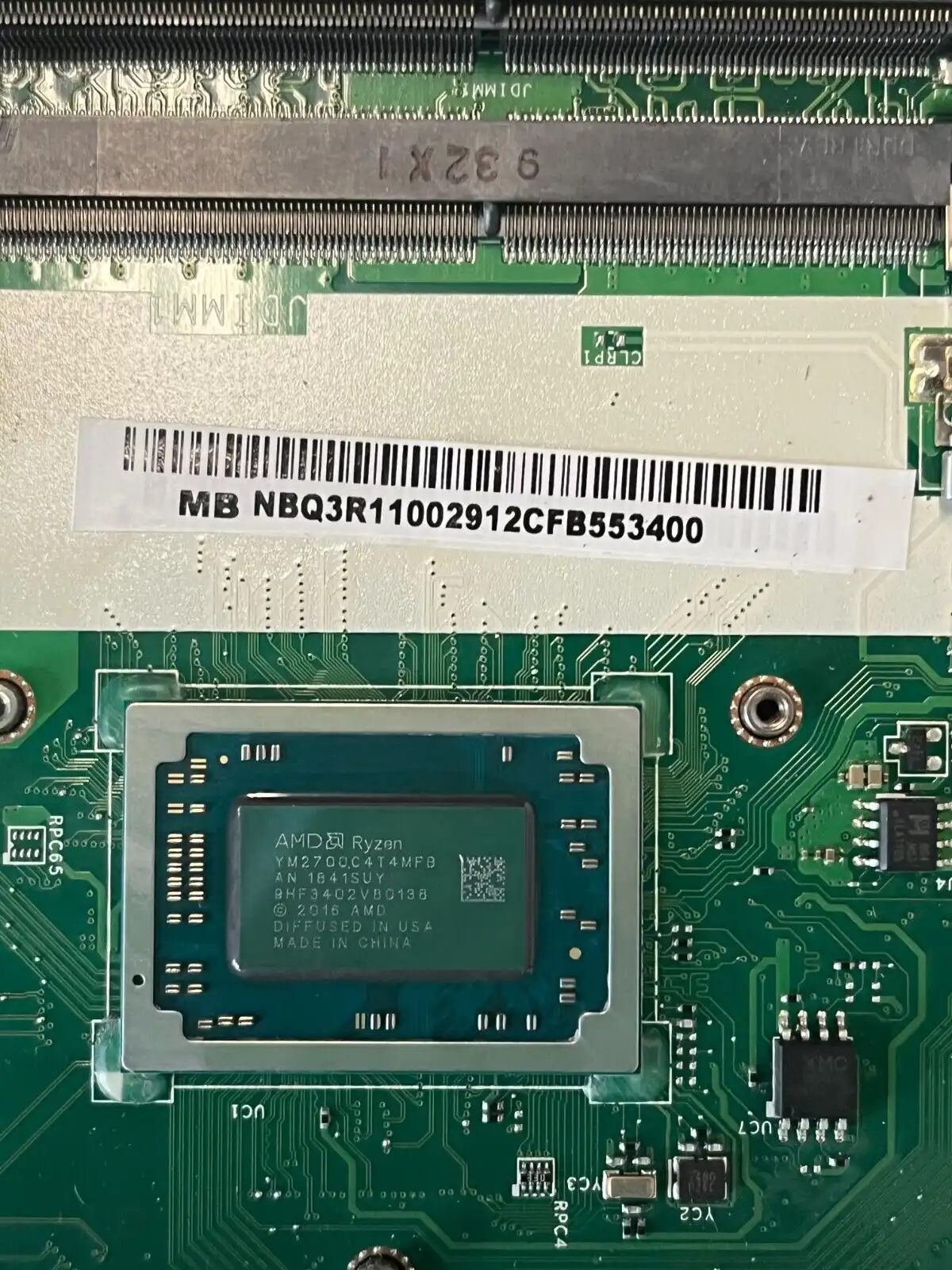 Acer Nitro AN515-52 motherboard AMD R7-2700U 4GB GGR-5 R18M-G1-90 NB.Q3R11.002