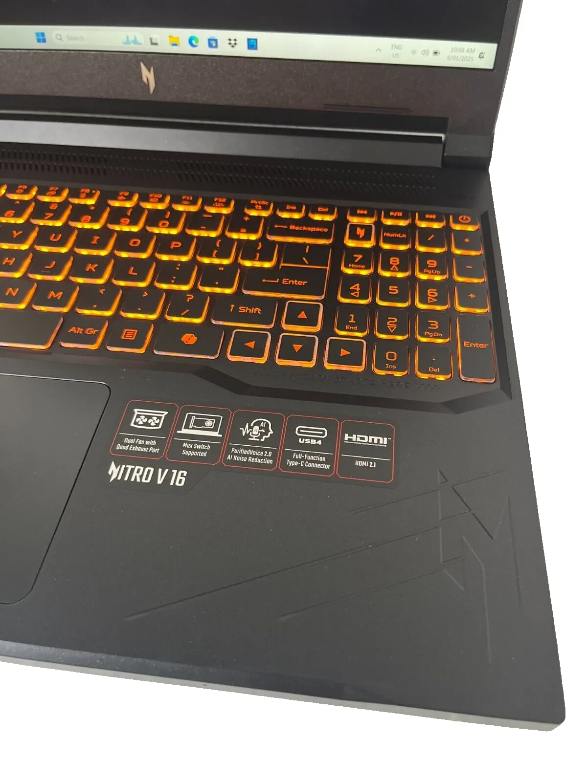 Acer Nitro V ANV16-41 AMD Ryzen 7 8845HS 16Gb RAM 1TB SSD 6Gb RTX4050 16" 165Hz