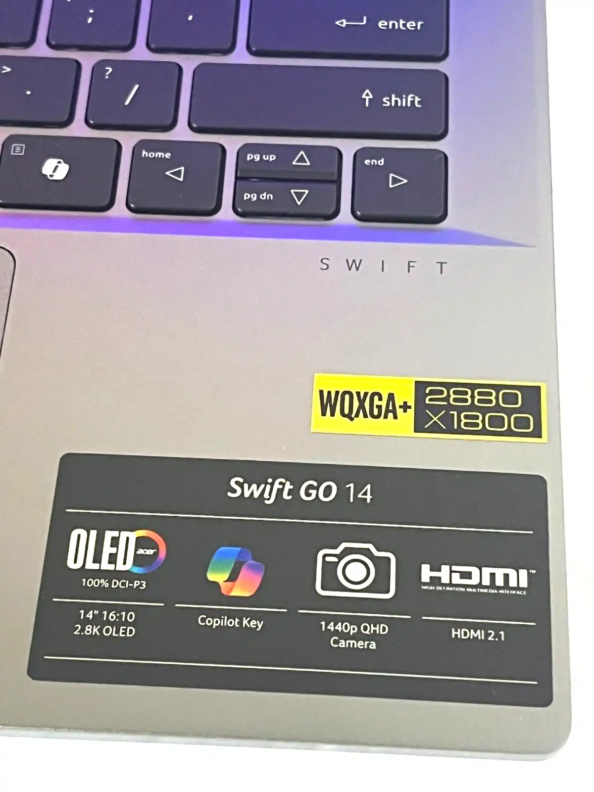 Acer Swift Go 14 AI SFG14-63 AMD Ryzen 5 8645HS 16Gb RAM 512GB SSD 14" 2.8K OLED