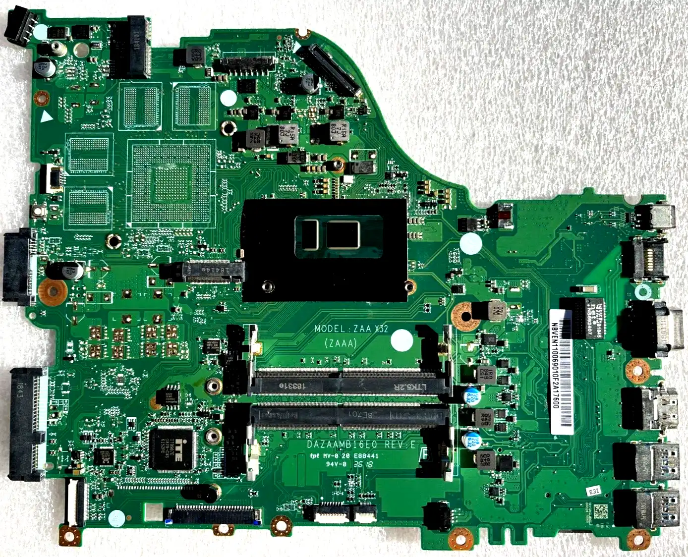 Acer Travelmate P249-G2-M motherboard w/Intel i5-7200 CPU NB.VEN11.006