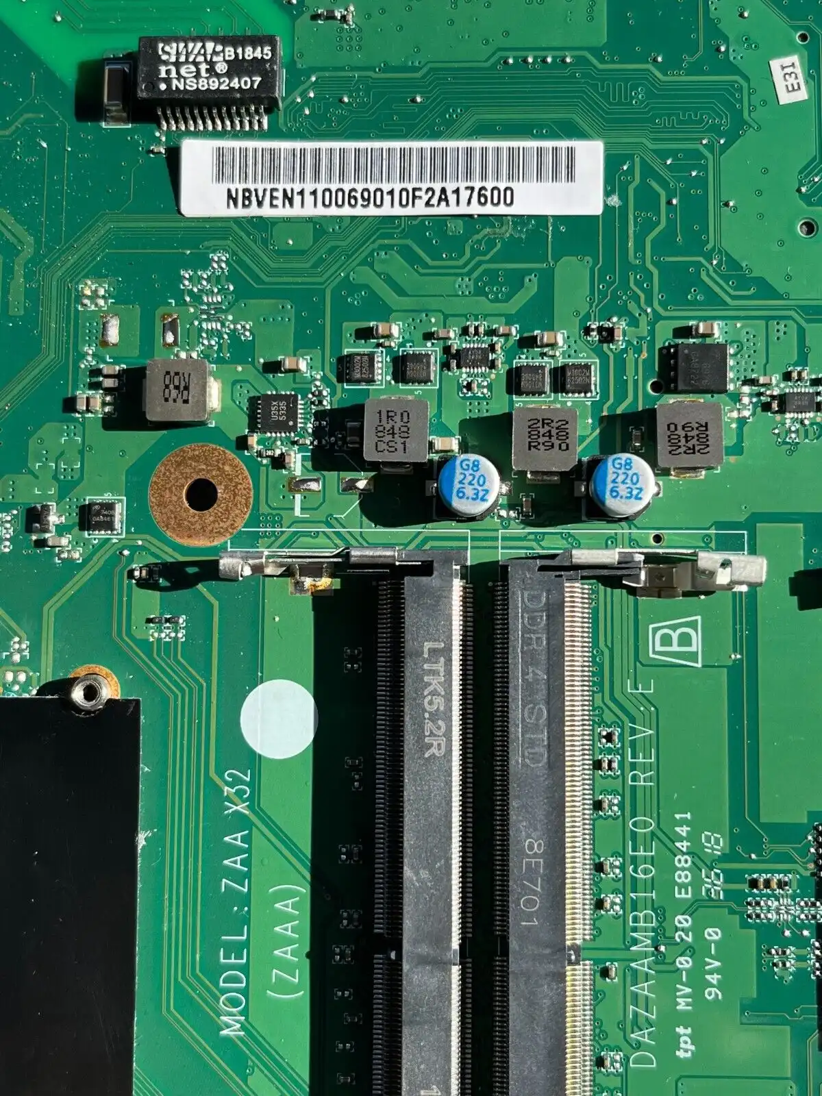 Acer Travelmate P249-G2-M motherboard w/Intel i5-7200 CPU NB.VEN11.006