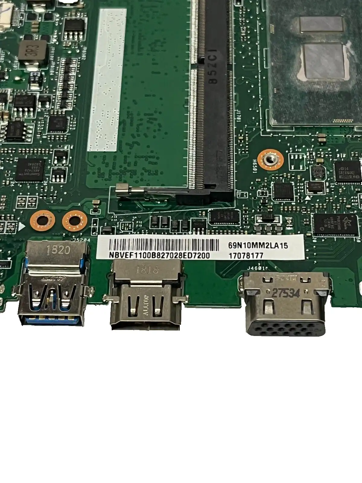 Acer Travelmate P449-G2-M motherboard w/Intel i5-7200 CPU 4GB RAM NB.VEF11.00B