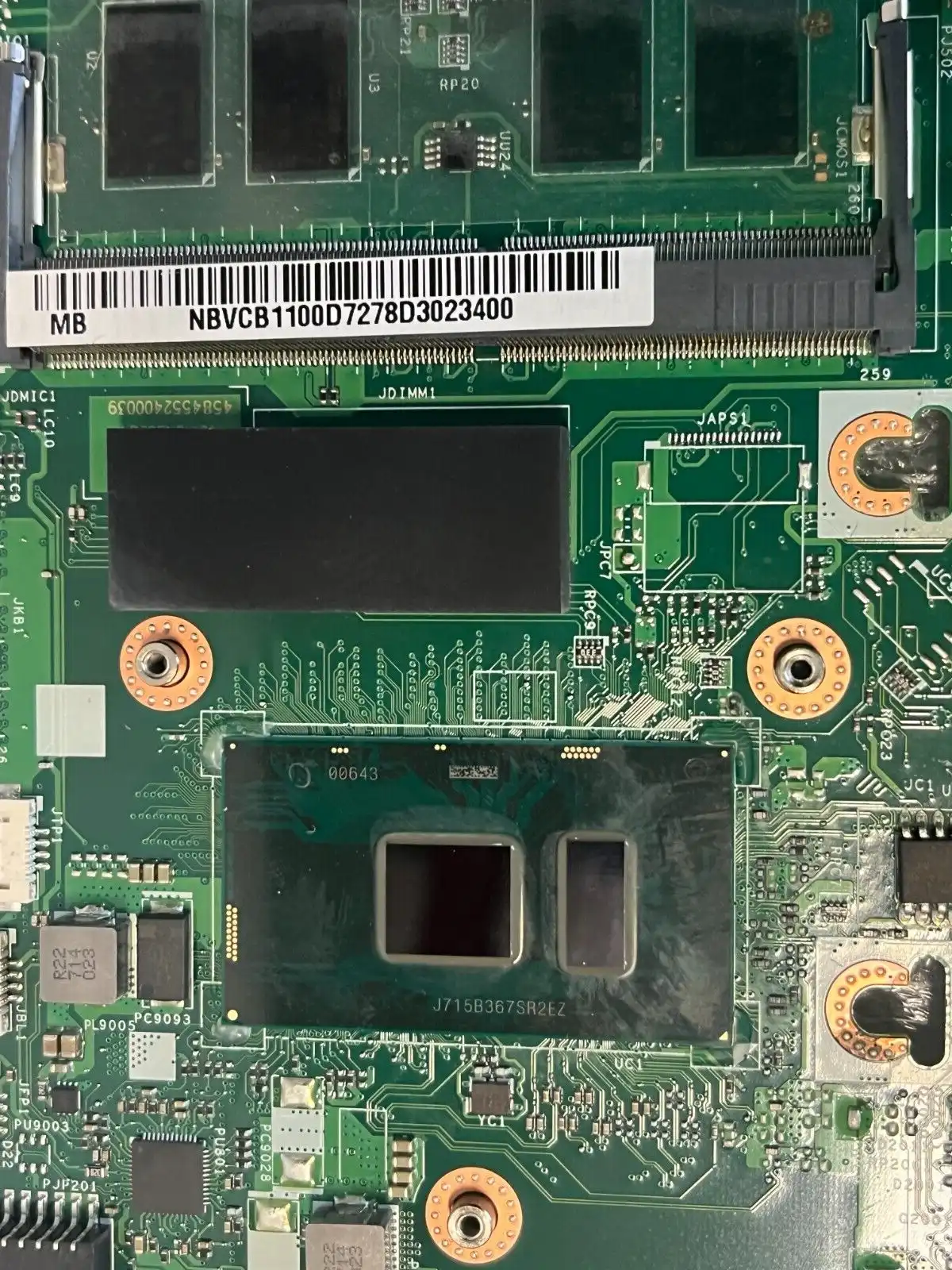 Acer Travelmate P648-M m/board w/Intel i7-6500u 4Gb RAM NB.VCB11.00D