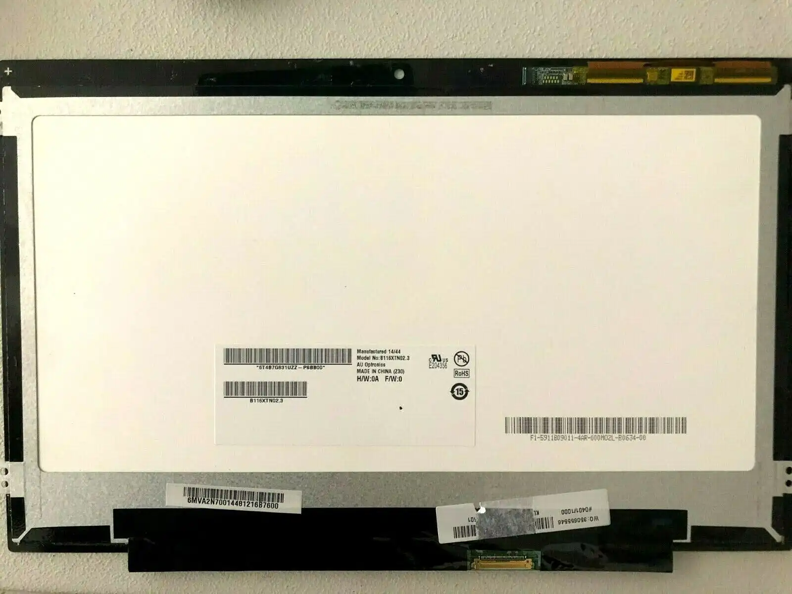 AU Optronics  B116XTN02.3  11.6&quot;  LCD touch Screen with digitizer