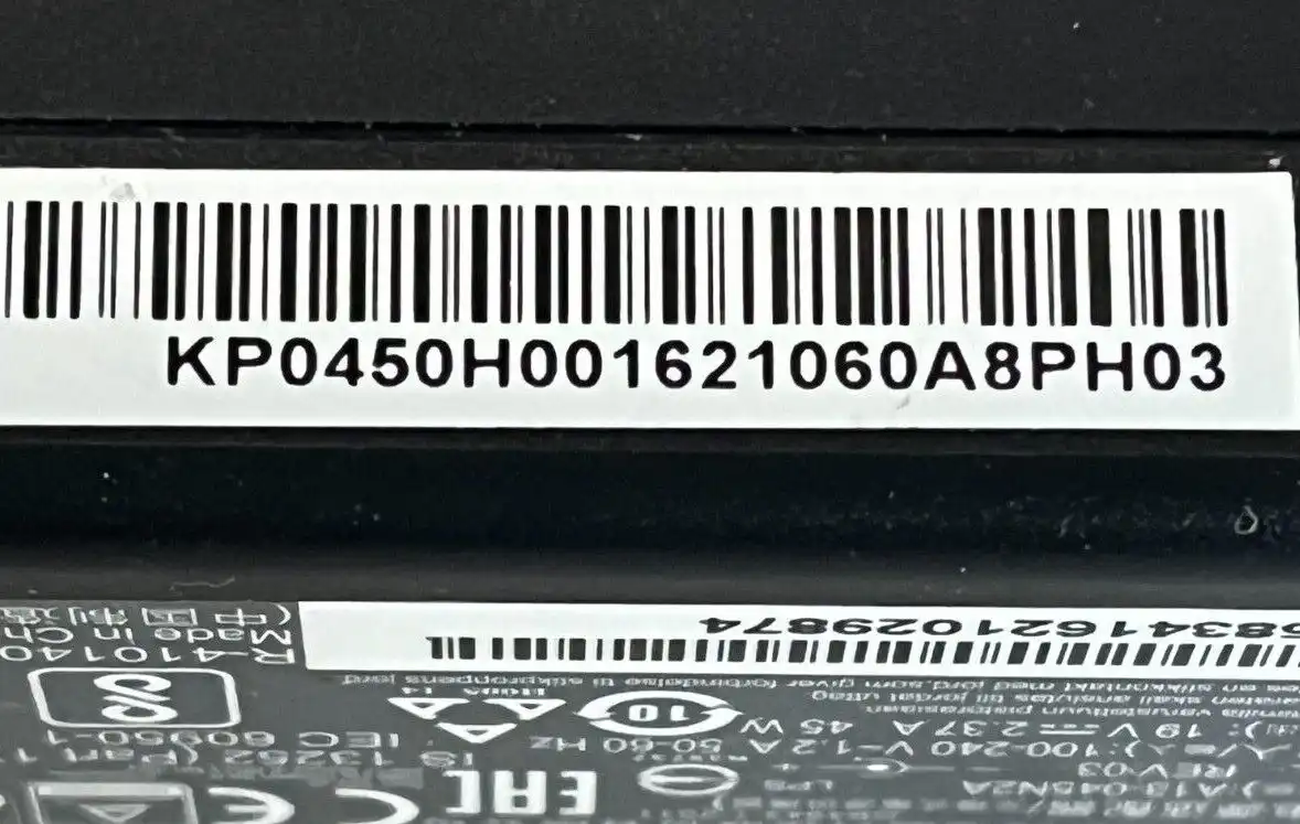 Genuine Acer AC Adaptor 45W 19V 2.37A A13-045N2A 1mm/3mm tip KP.0450H.001