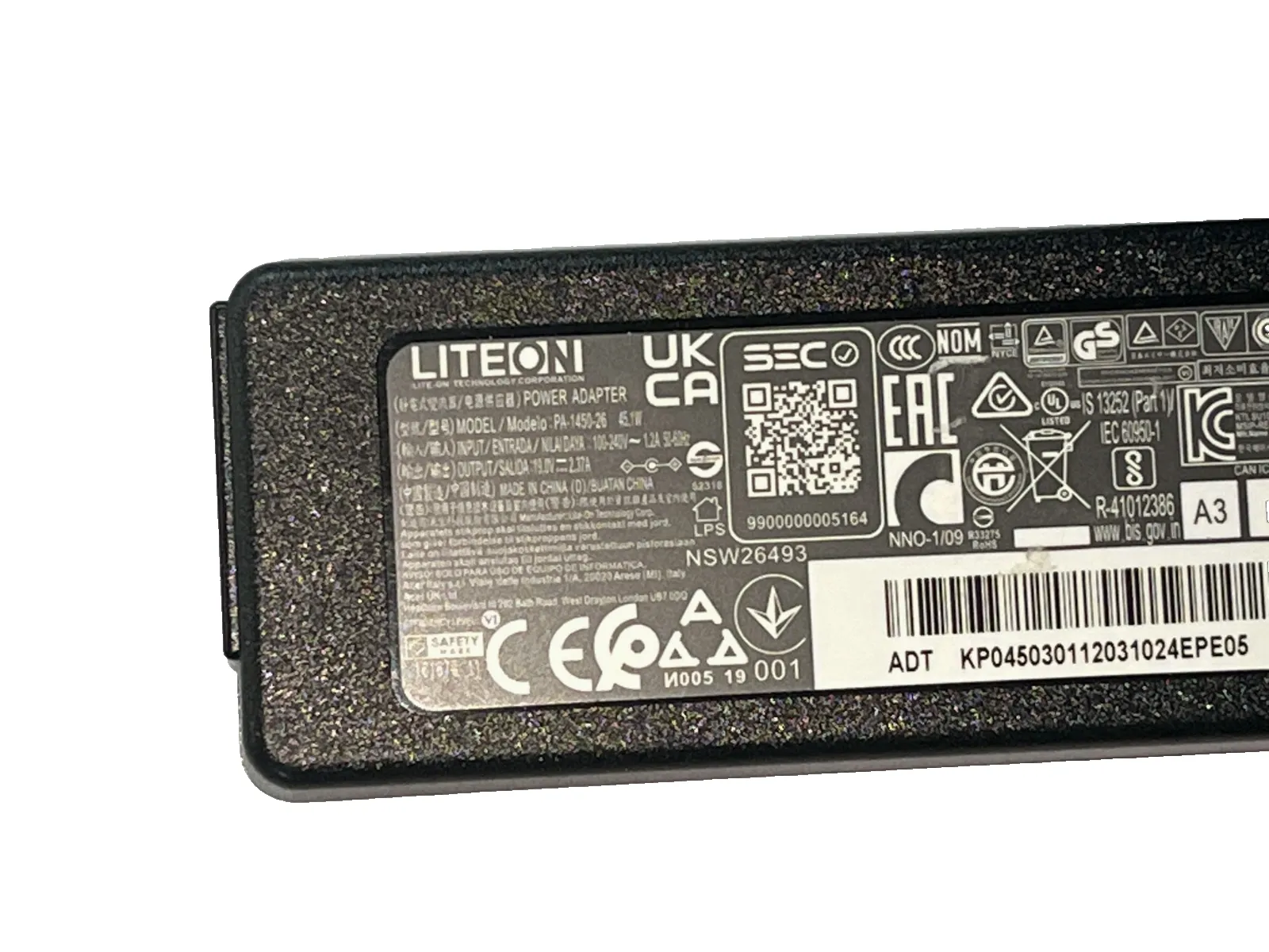Genuine Acer  AC Adaptor 45W 19V 2.37A  PA-1450-26 KP.04503.004  1mm/3mm tip