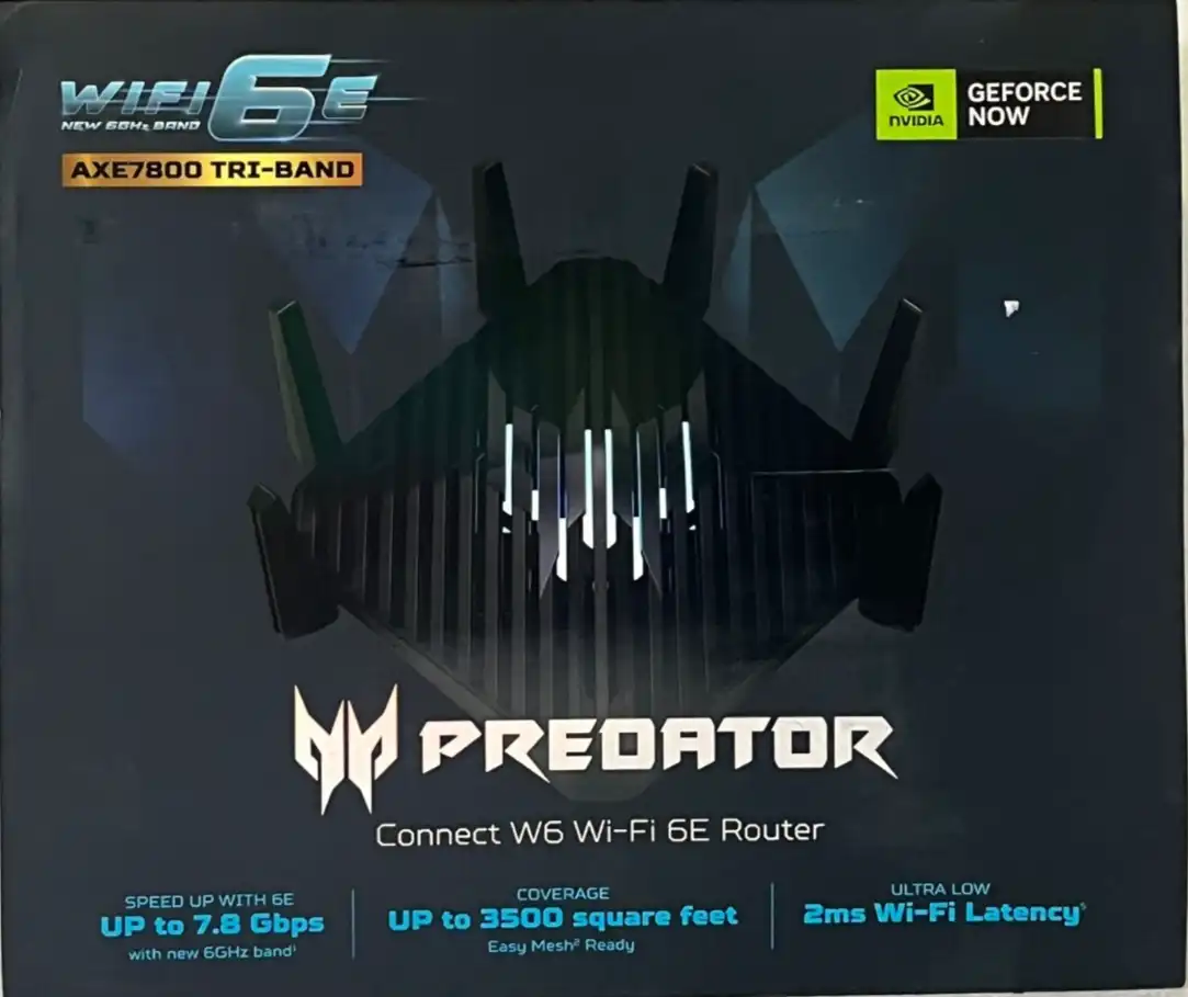 PREDATOR CONNECT W6  AX7800 Wi-Fi 6E Gaming Router Tri-Band Wi-Fi 802.11ax boxed